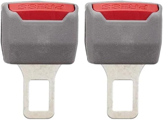 Car Seat Belt Extender Clip Extender Support Safety Alarm Cancellation Universal Extension Alarm Stopper Extendable Protection for Obese Men (Black*Red,2pcs) Auto part