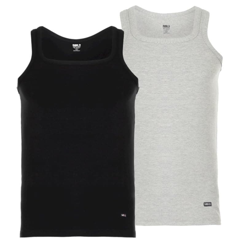 MB3 Mens Set of 2 Pieces Tank Top Base Layer Top (pack of 1) Shirt