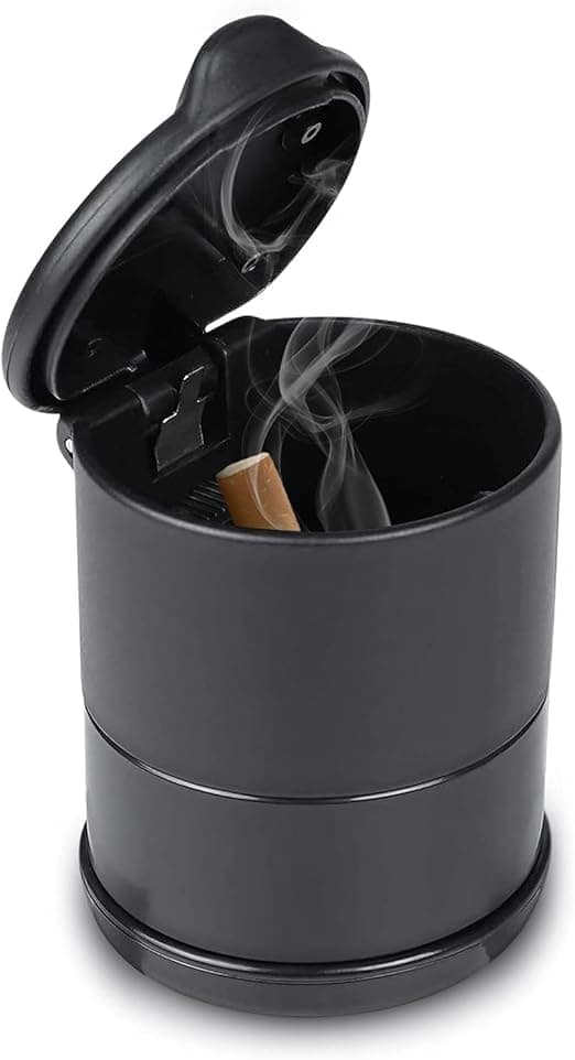 Portable Smokeless Cigarette Ashtray Tube Car Cigarette Ashtray Replacement for Car Cigarette Cup Holder Black - sa car