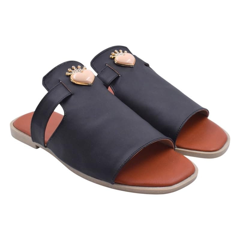 Women's Footwear B&W-W104-Black-37 Sandal