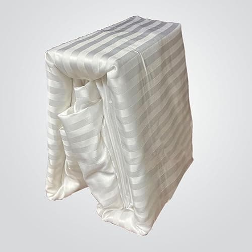 Elastic Stripe Sheet Sets (120 * 200 * 30cm, White)