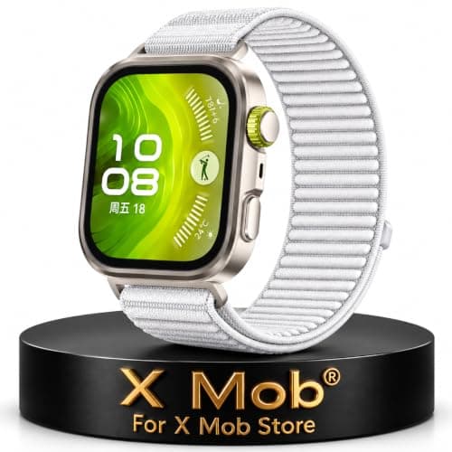 سوار رياضي نايلون مضفر من TopPrime لساعة HW Fit 3/Fit 4/4 Pro ، سوار رسمي مريح تناسب مقاس المعصم من 6.8 إلى 9.8 بوصة، إغلاق سهل وسريع، نايلون جيد التهوية، حزام قابل للتعديل Watch band