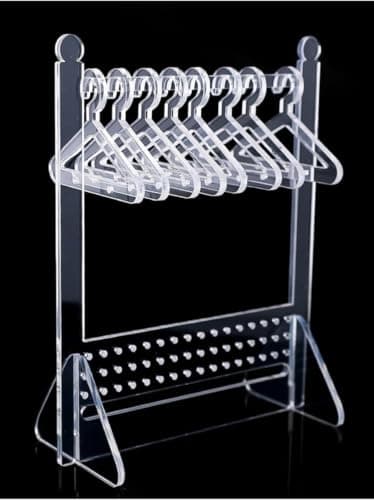 Clear Acrylic Jewelry Organizer Stand with 5 Hangers for Earrings & Rings Jewelry storage