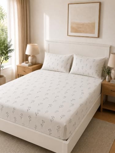 Ocra Cotton Bedsheet Set Frosta (Frosta, Double 220x240, Flat Bedsheet set) | Ocra Cotton Bedsheet Set Frosta Bed linen set