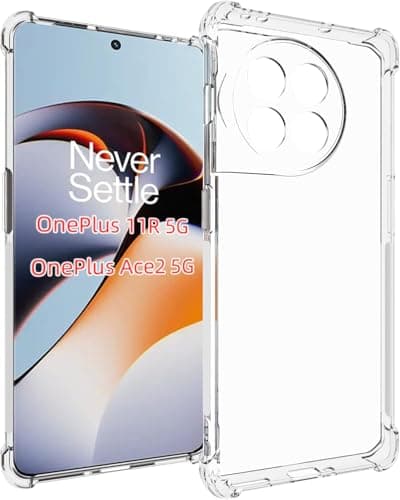 CooToly Clear Phone Case Cover for OnePlus 11R/OnePlus Ace2 6.74", Flexible Soft TPU Shockproof Cover, Anti-Scratch Protective Case, Reinforced Corners Transparent Cover for OnePlus 11R/Ace2 6.74" Cellular phone case