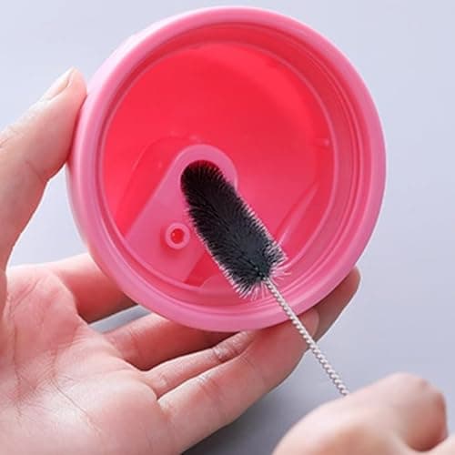 Set Of 10 Bottle Cleaning Brush Set Small Diameter Straw Cleaner With Nylon Bristles Stainless Steel Handle Flexible Tube Brush For Water Bottle Pipe Straw Cleaning Tool (Black)