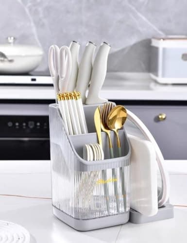 Generic Cutlery and Knife Organiser with Lid and Spoon Holder, .sew
