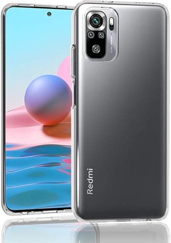 Compatible with Xiaomi Redmi Note 10 4G/10S Case, [Anti-Yellow] [Drop Protection] Soft Silicone TPU Protective Cover Compatible with Xiaomi Redmi Note 10 4G/10S - Clear Transparent