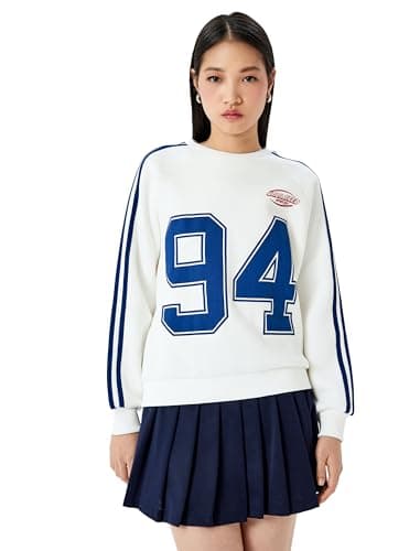 KOTON womens Printed Sweatshirt Sweatshirt
