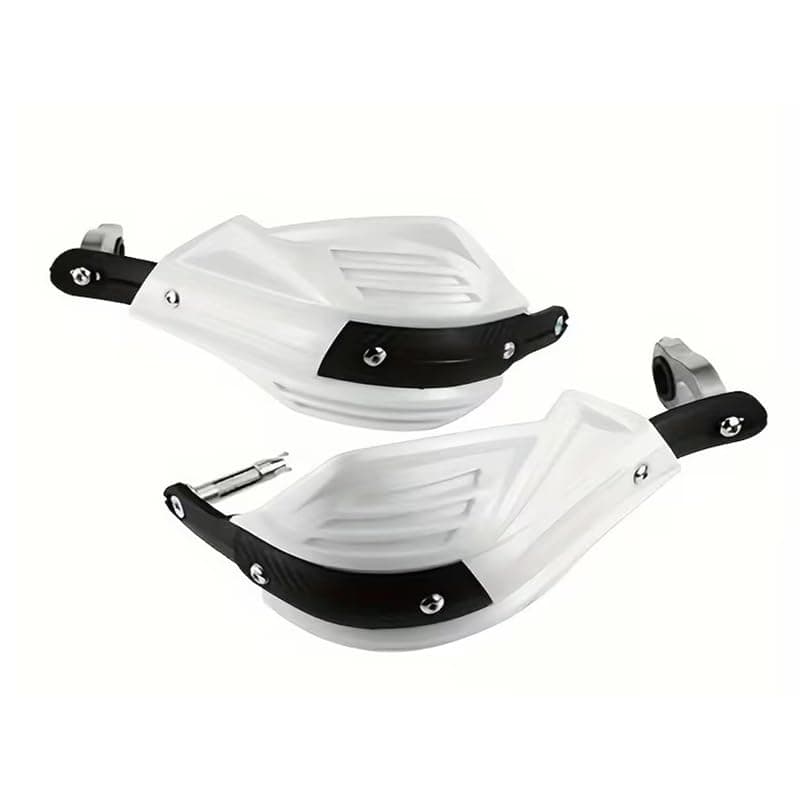 KaberTrade Universal Motorcycle Hand and Handlebar Protector - 2 Pieces - Protect Hands and Signals - Compatible with Most Bikes & Motorcycles (White Code:10194)