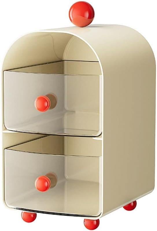 2-Tier Mini Commode Desktop Organizer for Makeup Tea Bags and Jewelry Storage drawer