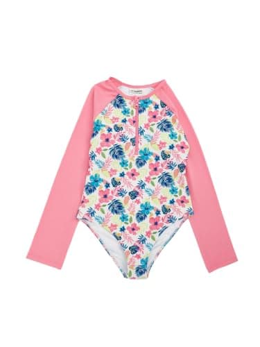 LC WAIKIKI Girl Quick-Dry UV Protection Floral Girls' Swimsuit