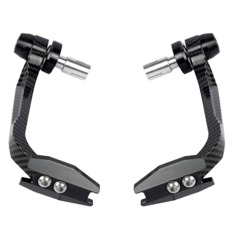 KaberTrade Brake and Clutch Lever Protector, Handguard Horn, for Motorcycles, Designed to Protect Handles and Hands in Case of Collision or Drop (2 Pieces, Carbon Black, Code:9651) Motorcycle accessory