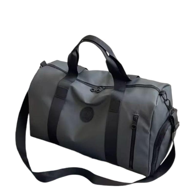 High Line TrainX Waterproof Gym & Travel Duffel Bag with Shoe Compartment – Perfect for Gym, Long Plane Journeys & Short Train Trips – Gray