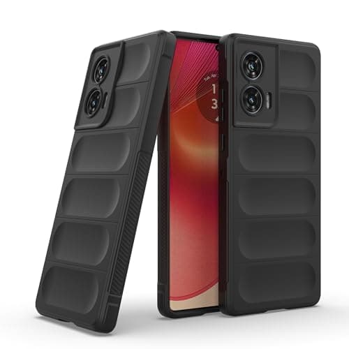 GOLDEN MASK Compatible With Motorola Edge 50 Fusion Magic Case ShockProof (Black) Cellular phone case