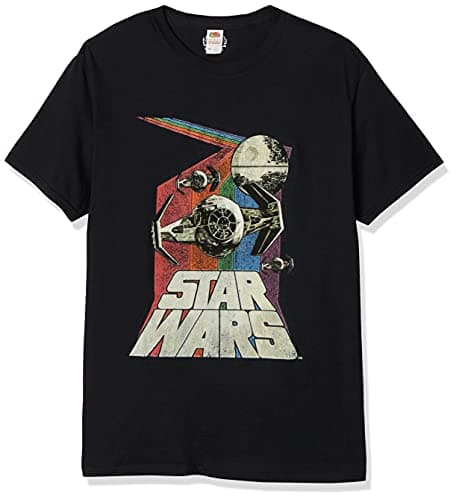 Star Wars Men's Retro Graphic T-Shirt, Black, M