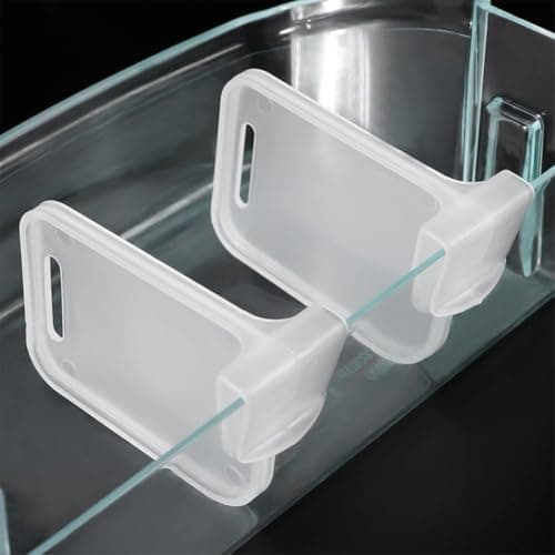 Transparent Acrylic Refrigerator Door Organizer Set 5.5x7.5cm with 5 Compartments Non-Slip Base for Sauce Bottles Bags Fridge Storage Solution Caddy