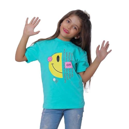 BEBO Girls T-shirt Girls Half Sleeve Printed Mint