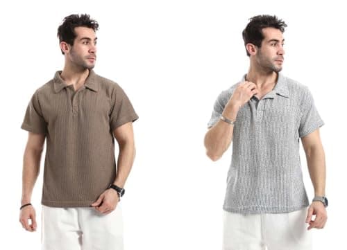 Red Circle Mens Bundle of 2 Ivory Dune Relaxed T-Shirt Bundle of 2 Ivory Dune Relaxed T-Shirt