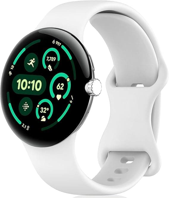 Band Compatible with Google Pixel Watch 1/2/3/4 (41mm), Soft Silicone Sport Replacement Straps Bracelet for Google Pixel Watch 41mm
