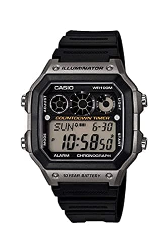 Casio Unisex Digital Dial Black Resin Band Watch [AE-1300WH-8A]