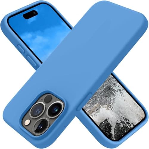 Silicone Case for iPhone 16 Pro Max (6.9"), Compatible Shockproof Slim Thin Phone Cover, Soft Microfiber Lining & Anti-Scratch Tough Acrylic Back, Full Body Protective Case (Blue) Cellular phone case