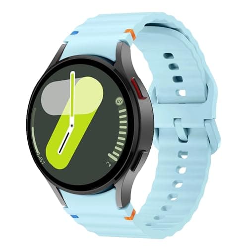 Compatible with Samsung Galaxy Watch 7 Str.ap 40 mm 44 mm - 2025 Upgraded No Gap Sport Silicone Strap for Galaxy 6 5 4 FE, 20 mm Strap for Watch Classic/Pro, Watch band