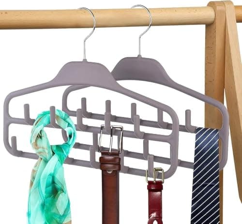 Multi-use 11 Hook Closet Hanger for Belts Ties Scarves and Hijabs Organizer