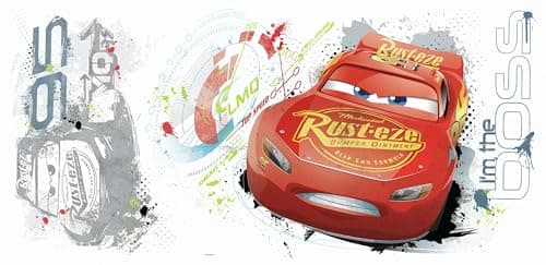 Roommates Disney Pixar Cars 3 Lightning Mcqueen Wall Graphic, Multi-Colour, RMK3465GM Sticker decal