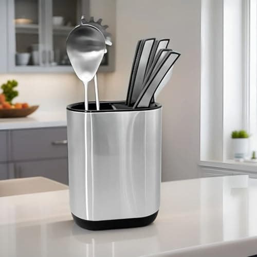 Generic 2-in-1 Spoon Drainer and Knife Holder, Rust-resistant stainless steel, Suitable for the sink, dining table, and kitchen, Rust-resistant stainless steel, Imported product, .ho