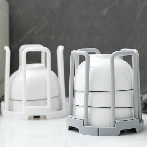 Multi-Layer Dish Rack Kitchen Cabinet Plate Organizer Countertop Stand