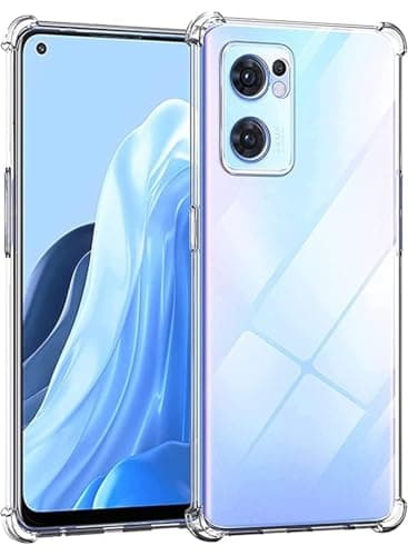 Oppo Reno 7 5G Clear Case, Shock-Absorption TPU Cell Phone Cover with Reinforced Corners, Soft Flexible & Crystal Clear Protective Bumper Case Cellular phone case