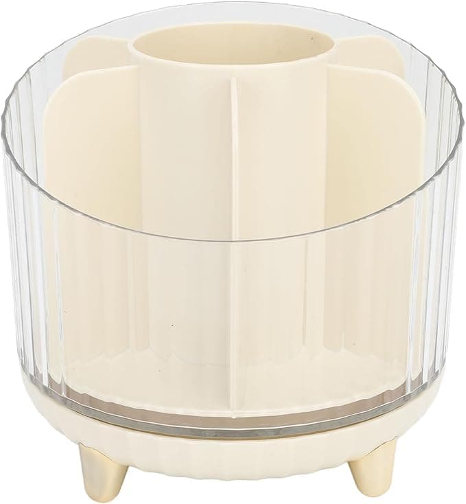 Makeup Organizer and 360° Rotating Acrylic Makeup Brush Organizer – Practical and Stylish Design for Organizing Cosmetics and Saving Space