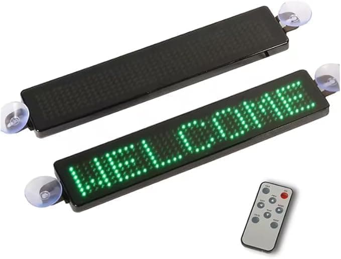 Programmable LED Light Panel for Car and Motorcycles, 12V with Remote (Green Light, Size 15 * 3.5cm) - AGA Vehicle accent light