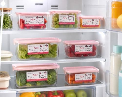 Generic Food Storage Container Set with Airtight Lids, 3 Sizes, .sa