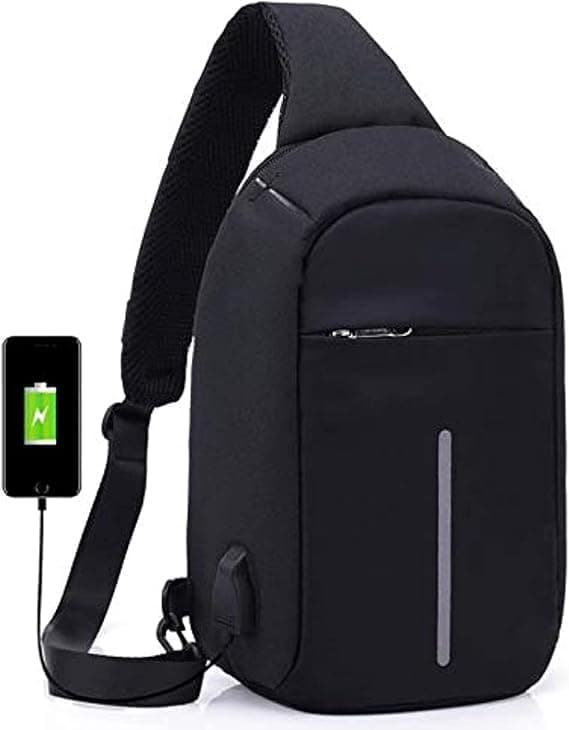Men Backpack Shoulder Bag Single Strap Crossbody Bag Waterproof Chest Bag for Camping Hiking Cycling Travel Outdoor