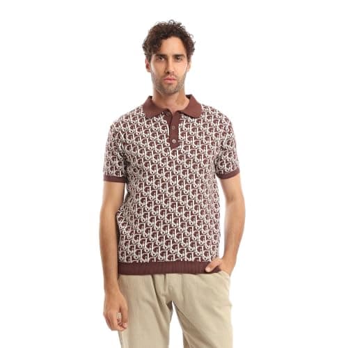 Andora Mens Patterned Regular Fit Knitted T-Shirt (pack of 1)