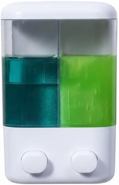 Dual Wall Mount Soap Dispenser for Shampoo and Shower Gel Bathroom Kitchen