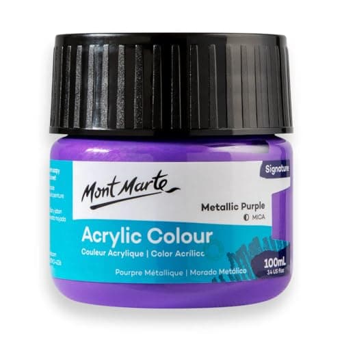 Monte Marte MSCH1103 Acrylic Colour Paint 100 ml, Metallic Purple