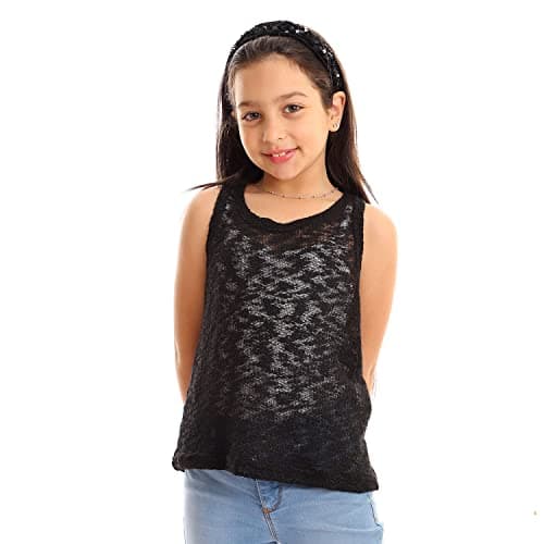 Kady girls Self Pattern Sleeveless Tank Top Shirt