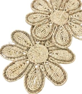 Handmade Rose Wicker Coaster – Insulation Base for Pots and Cups | Protect Surfaces from Heat and Scratches NE Drink coaster