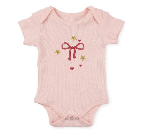 lovely land Baby Girls Salmon Pink Bodysuit Shapewear Bodysuit (pack of 1)
