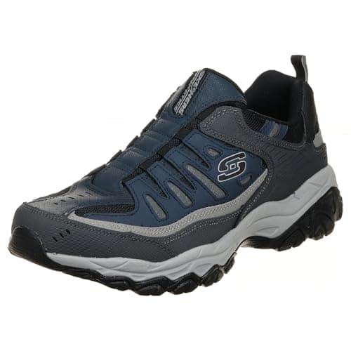 Skechers Afterburn M. Fit Wonted Loafer for men, Navy/Gray, 41.5 EU Shoes