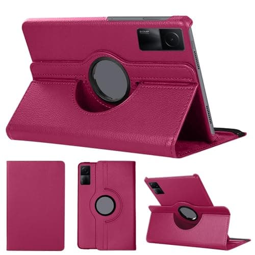 SWEIMEN Compatible with Xiaomi Redmi Pad SE 11 Inch, PU Leather 360° Rotatable Multi-Angle Protection Stand Case Portable electronic device cover