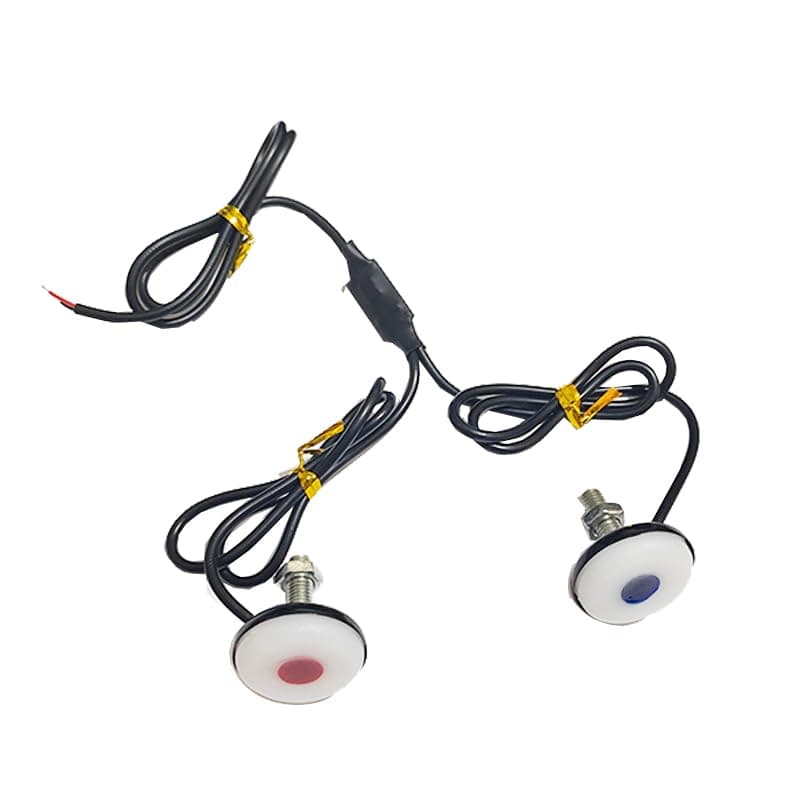 KaberMisr 2020 LED Multi Light Chip - Round Screw LED Bulb - 2 Bulbs Connected Wire with Frequency Circuit and Tremor Blue and Red Bulb Patterns Sharp?Station (Code:8490) Vehicle light bulb