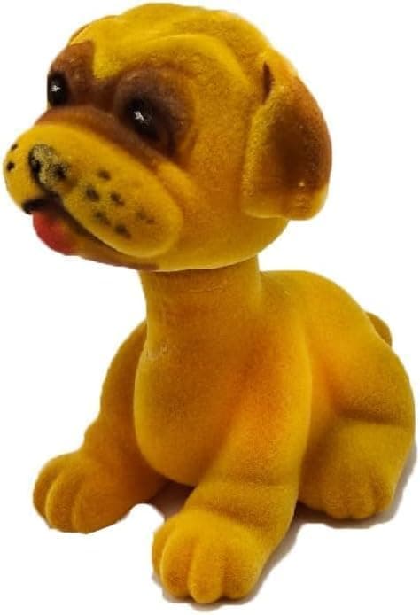 Dog Doll with Shaking Head for Car, Car Dashboard Decor, Cute Shape Design This Lovely Dog Doll for Car or Office Decoration (Orange) - aga Figurine