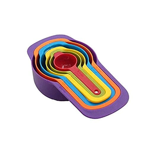Plastic 6 pcs measuring spoon cup set with different capacity