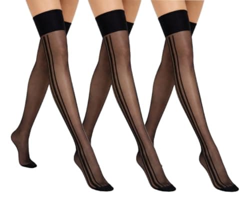 Silvy Womens Set Of 3 Pieces Jaquard Stockings Socks Set Of 3 Pieces Jaquard Stockings Socks (pack of 1)