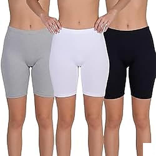 Dice Women Set of 3 Long High Waist DW undershorts Shorts Set (pack of 3)