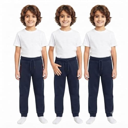 Red Circle Unisex Kids Bundle of 3 Plain Pants Bundle of 3 Plain Pants